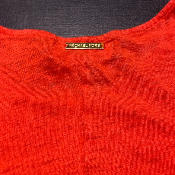 Michael Kors Red Linen Sleeveless A-Line Tunic - Picture 12 of 13